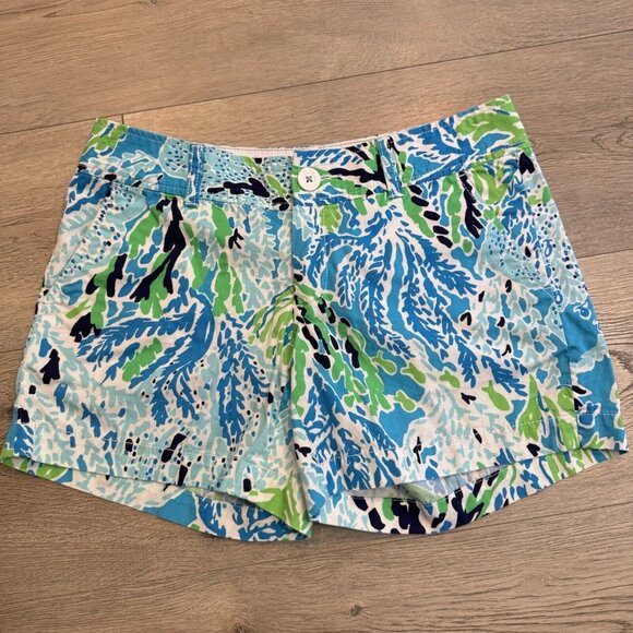 Lilly Pulitzer The Callahan Short Let’s Cha Cha Blue Size 2 - Picture 1 of 7